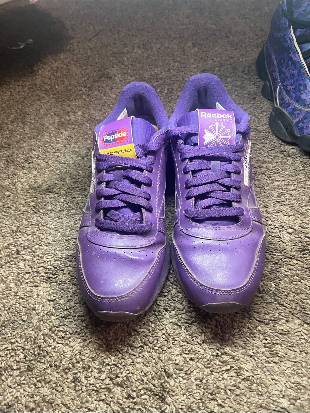 Reebok Purple Classic Low-Top Sneakers